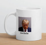 Atlanta mug shot Small font covfefe White glossy mug