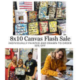 8x10 SALE CUSTOM CANVAS: Various Colors and Sizes