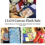 SALE 11x14 CANVAS: Various Colors and Sizes
