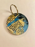 Music keychain key ring car keys musician keyring book lover pages gift present composer teacher chorus band director musical theatre