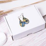 Music painting earrings jewelry dangle earrings teardrop musician gift present composer teacher chorus band director musical theatre art
