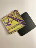 Music coaster fabric square drink coaster set musician bar kitchen book gift present composer teacher chorus band director musical theatre
