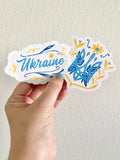 Ukraine vinyl sticker art Ukrainian pride Tryzub trident peace family decal gift for him for her laptop journal notebook cute present