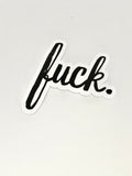 Cursive cuss word vinyl sticker
