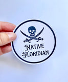 Pirate Native Floridian vinyl sticker