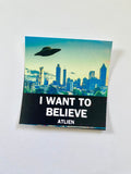 X Files Atlanta vinyl sticker ATL aliens believe TV show funny decal gift laptop emotional support water bottle sticker notebook present
