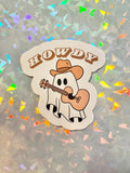 Howdy Ghost sticker Halloween