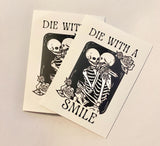 Gaga Bruno Mars sticker skeleton Die with a smile
