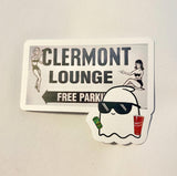 Clermont Lounge Ghost Atlanta sticker Halloween