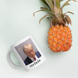 Atlanta mug shot Large font covfefe White glossy mug