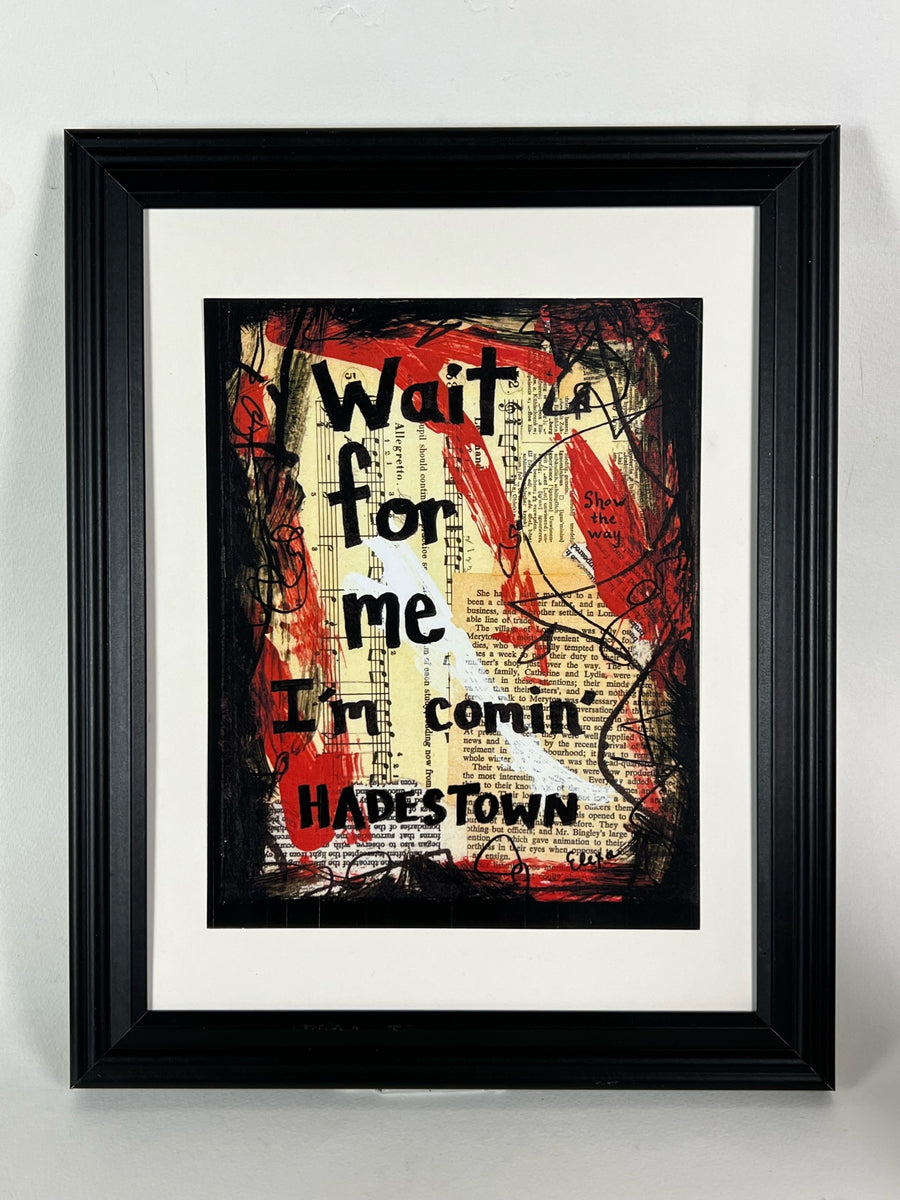 Orpheus - Hadestown with wait for me lyrics Art Print for Sale by  RuthlesRuth