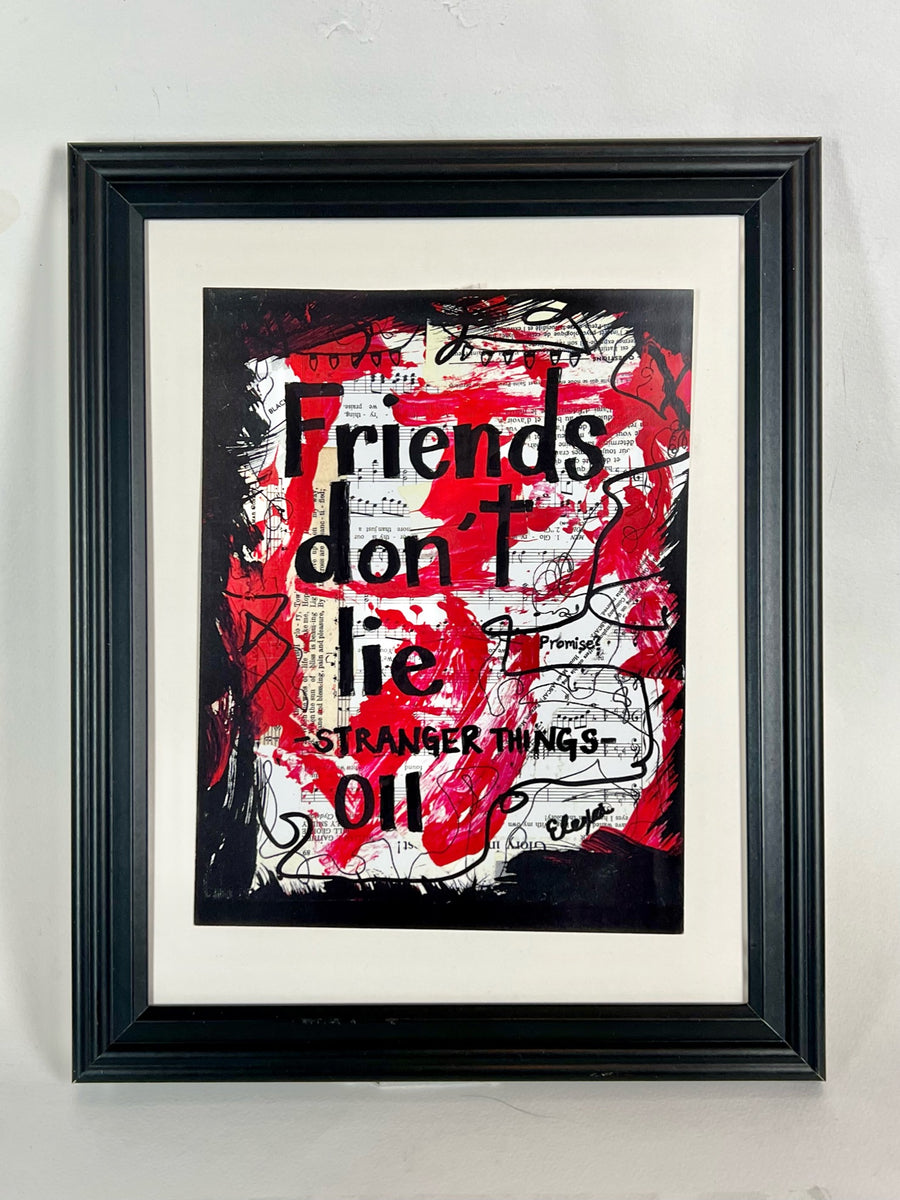 stranger things Friends dont lie  Art Board Print for Sale by M-Farouk