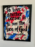 LES MISERABLES "To love another person is to see the face of God" - ART