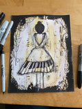 MUSIC Piano dress ballerina girl illustration - ART