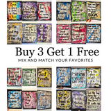 a collage of pictures with the words buy 3 get 1 free mix and match