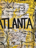 ATLANTA MAP "Atlanta yellow" - ART