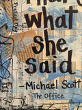 THE OFFICE "That's what she said" - ART