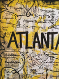 ATLANTA MAP "Atlanta yellow" - ART
