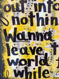 TOM PETTY "I wanna free fall out into nothing wanna leave this world for a while" - ART