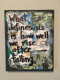 BATMAN "What defines us is how well we rise after falling" - Comic Book ART