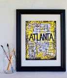 ATLANTA MAP "Atlanta yellow" - ART
