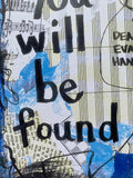 DEAR EVAN HANSEN "You will be found" - ART