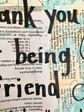 THE GOLDEN GIRLS "Thank you for being a friend" - ART