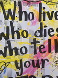 HAMILTON "Who lives who dies who tells your story" - ART