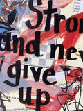 SUPERGIRL "Stay strong and never give up" - Comic Book ART