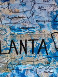 ATLANTA MAP "Atlanta blue" - ART