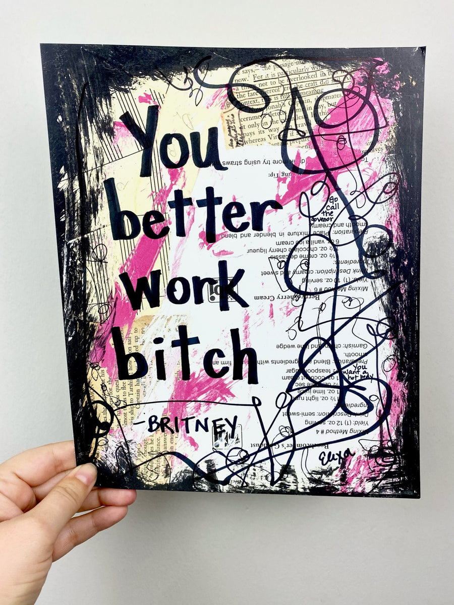 britney spears work bitch album artwork