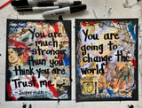 SUPERMAN "You are much stronger than you think you are. Trust me" - Comic Book ART