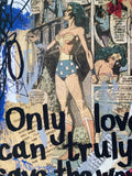 WONDER WOMAN "Only love can truly save the world" - Comic Book ART