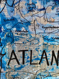 ATLANTA MAP "Atlanta blue" - ART
