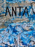 ATLANTA MAP "Atlanta blue" - ART
