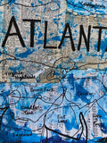 ATLANTA MAP "Atlanta blue" - ART