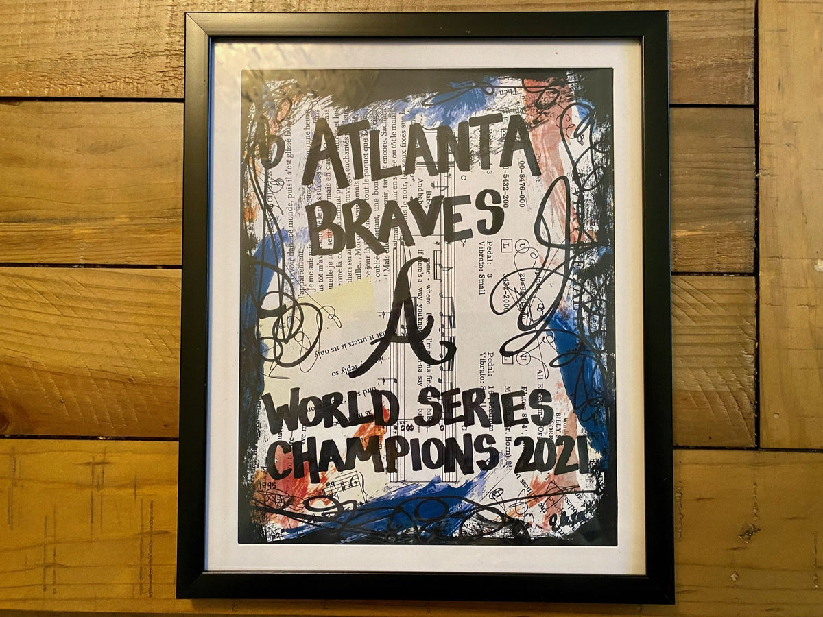 2021 Braves World Series Word Art Poster