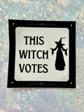 Voting Witch Feminist Sticker Bundle Witch Vote Reproductive Rights Hex the Patriarchy liberal Halloween Vinyl Decal water bottle democrat