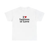 I love Lexicon of Love Tee shirt