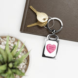 Disney BItch Rectangle Keychain Charm Keyring