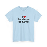 I love Lexicon of Love Tee shirt