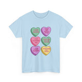 Anti-Valentine's Conversation Heart T-Shirt — 'Love Sucks' Graphic Tee