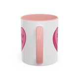 Disney Bitch Heart Accent Coffee Mug — Funny Pink Candy Heart Design (11/15 oz)