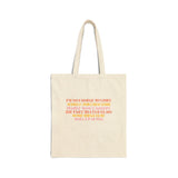 Dolly Parton Canvas Tote Bag — "I'm Not Going to Limit Myself" Inspirational Quote Grocery & Market Tote