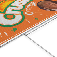 Crush Orange Kamala Harris Yard Sign SHIPS TO YOU