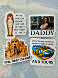 Universal BUNDLE Sticker Pack: Spider man, Mummy, Goldblum, Mythos