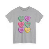 Anti-Valentine's Conversation Heart T-Shirt — 'Love Sucks' Graphic Tee