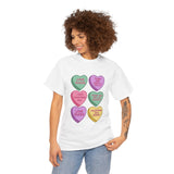 Anti-Valentine's Conversation Heart T-Shirt — 'Love Sucks' Graphic Tee