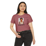 Brendan Fraser Crop Top — Vintage Portrait “DADDY” Graphic T-Shirt