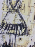Piano Dress Ballerina Girl ART